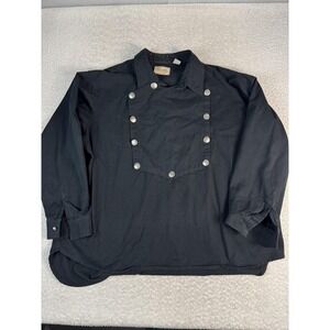 Scully Shirt Mens 3XL Black Western Bib Front Snap Pullover Cotton Cowboy Ranch